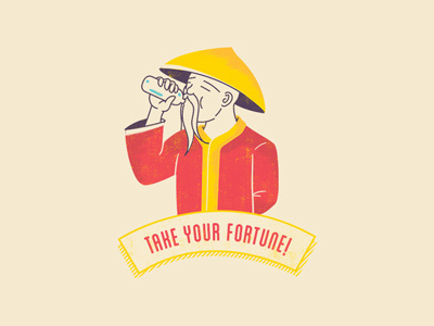 Take Your fortune! bottle china chinese culture fortune hat illustration refresh water