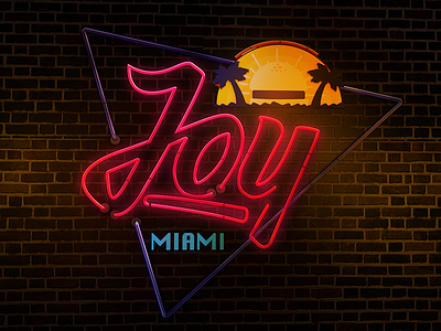 Joy Miami burger city day joy light miami neon summer sun tropical