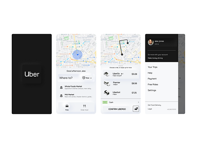 Uber Design - Neumorphic style