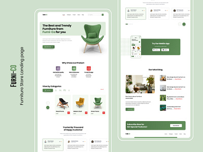 Furni-Co II e-commerce landing Page