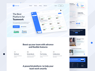 TeamUp Saas Landing Page