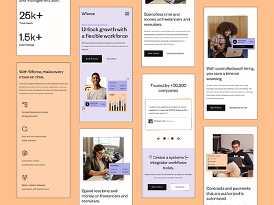 Wforce Mobile Responsive Design landing page management mobile view modern ui popular product responsive saas sass typography ui ui ux ui design ux uxdesign web design web responsive website