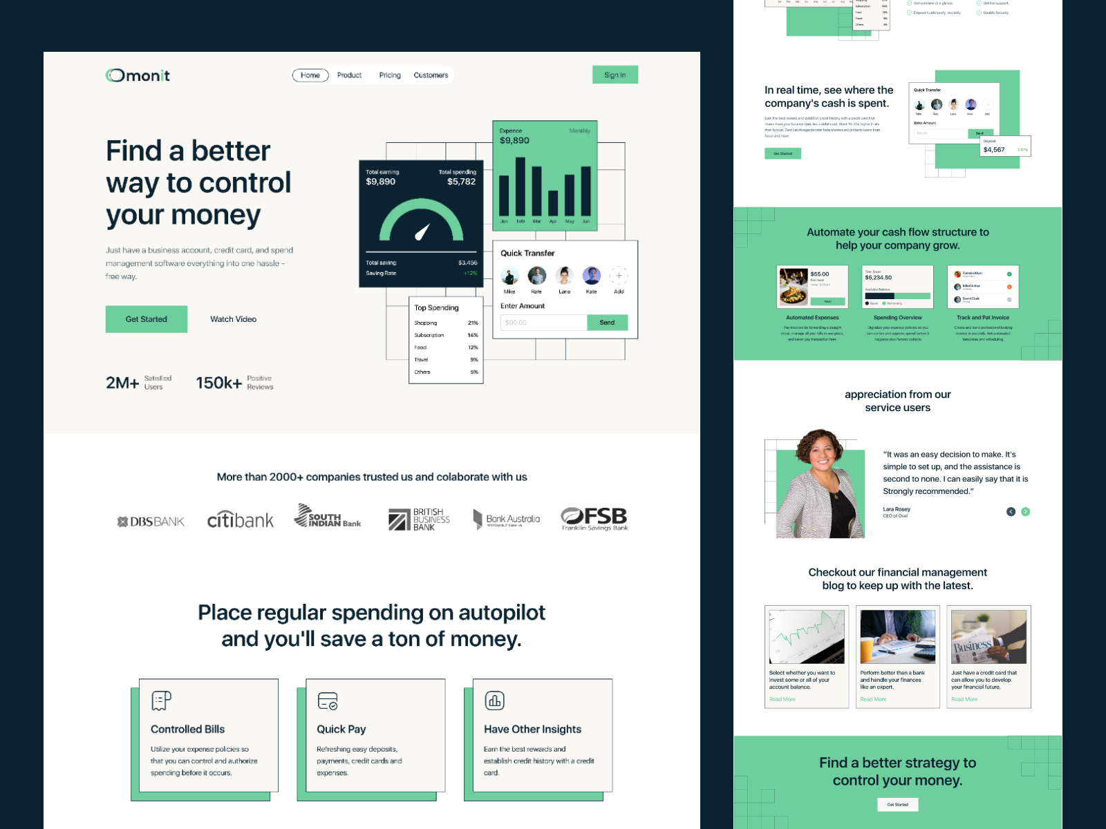 Monit Landing Page
