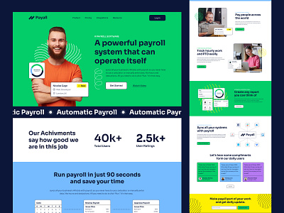 Payall - Automatic Payroll website Design color header hr landing page management payment payroll popular saas ui ui ux ui design ux uxdesign visual design web design web ui website