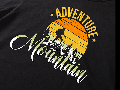 adventure mounting t-shirt design.