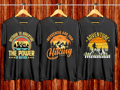 hiking , adventure ,mountain t-shirt design.