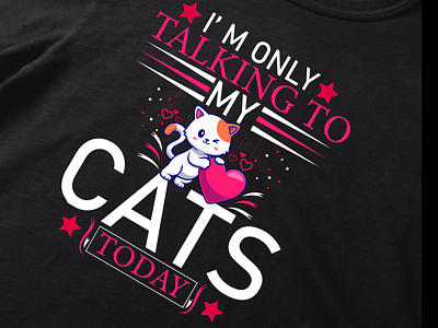 cat t-shirt design.