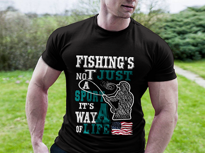 fishing t-shirt design.