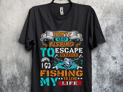 Fishing t-shirt design.