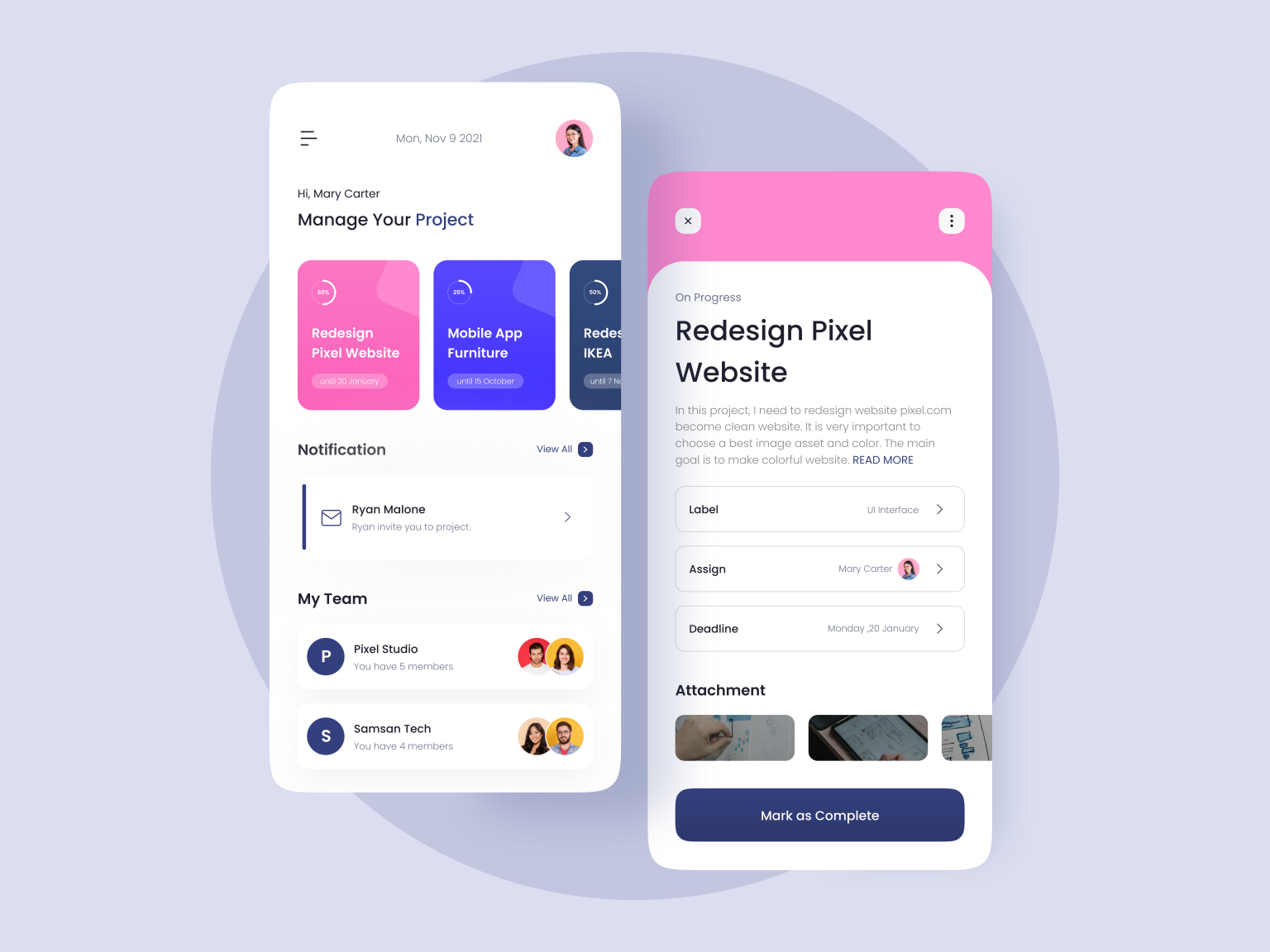 Project Management By Vetrick Wilsen On Dribbble