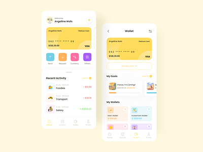 Digital Wallet App💸 app design banking branding digital app digital banking digital wallet investment mobile mobile app mobile design money money manager shares stocks ui design uiux wallet wallet app