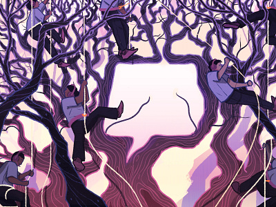 Branching Out from Twitch design editorial illustration illustration nature tree