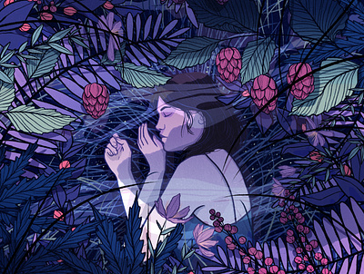 Unmasking Sleep dream editorial illustration illustration nature sleep woman