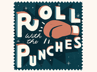 Roll with the Punches design handlettering illustration type
