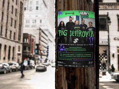 Pig Destroyer / Landscape of Hate event poster event branding graphic design