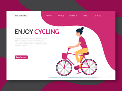 enjoy cycling design enjoy cycling illustration illustrator logo minimal ui ux vector web website