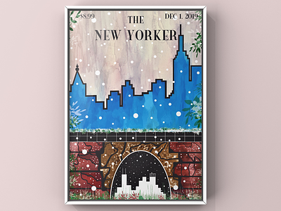 “The New Yorker.” 🏙 abstract contemporary design digital illustration illustrator impressionist line painting pattern shapes the new yorker the new yorker cover the new yorker cover magazine vector watercolor