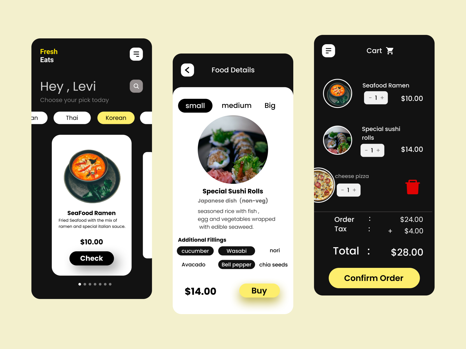 UI design for food delivery app concept by Rubyshalini on Dribbble