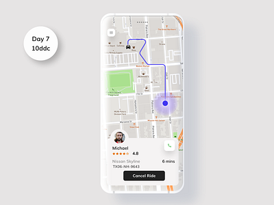 Day 7 of 10 days design challenge. 10ddc design map screen mobile ui ui design