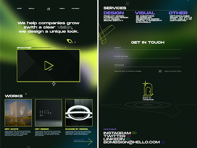 Bombsign Landing Page 3d animation branding design graphic design homepage illustration landingpage logo motion graphics typography ui ux vector webdesign