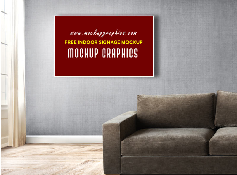 Download free indoor signage mockup 2 www mockupgraphics by mockup graphics on Dribbble
