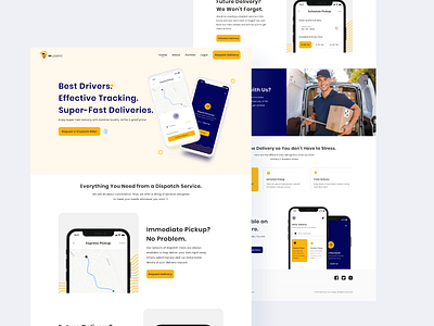 Landing Page Design for a Logistics Platform figma figmaafrica uidesign