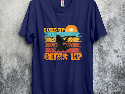 suns up guns up design duck duckhunting hunting hunting t shirt tshirt tshirt design tshirtdesign tshirts type typography