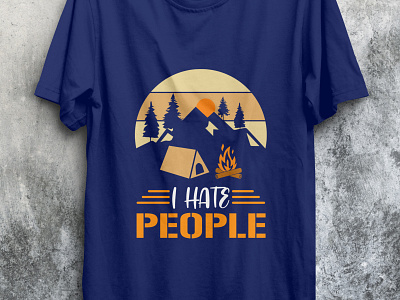 I hate people campingtshirt design hiking tshirt tshirt design tshirtcamp tshirtdesign tshirts type typography vector