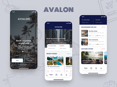 Avalon - Application Booking Room Concept booking concept room travel ui