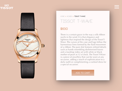 Single Product Page - Tissot Watches