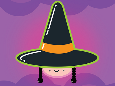 Witchy Hat affinitydesigner brujita halloween hat hello.sussie purple susanacortes susanavellana vector witch