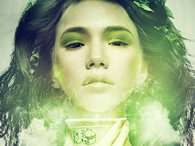 Element andaur cosmic design girl green magic nature nebula new poster sebastian work