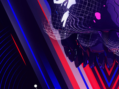 New poster coming soon ! 3d blue digital illustrator lights modern photoshop red sharp skull vector