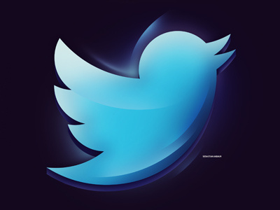 Twitter andaur app blue dark for fun glow icon iphone just light sebastian shine twitter