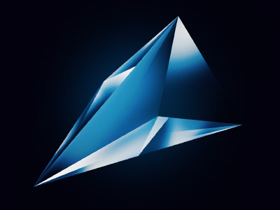 Diamond blue diamond geometric illustration photoshop work