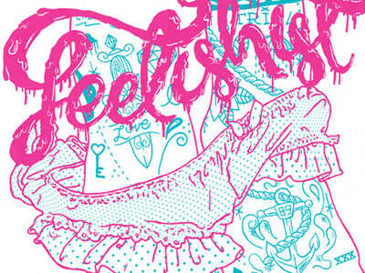 Feetish-Ist cali2o calidoso digital illustration illustration lettering mixed media