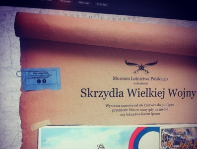 Skrzydła Wielkiej Wojny design webdesign