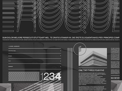 SÉROQUEL | LANDING PAGE architecture black and white brutalist concept design desktop experimental figma font graphic design modern photography site typography ui unique ux web design webpage website