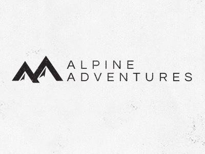 Alpineadventures alpine branding clean logo mountain texture