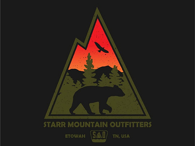 SMO bear bear branding design illustration logo mountains outdoor