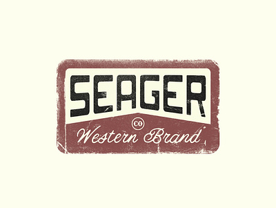 Seager Sign branding cowboy design logo oldschool retro sign vintage western