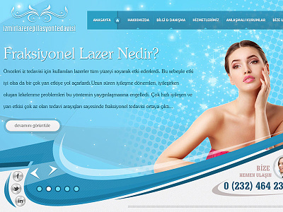 İzmir Lazer Epilasyon Tedavisi freelance portfolio psd template psdizayn web design