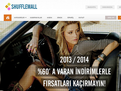 Shuffle Mall Moda Sitesi Web Arayüz Tasarımı