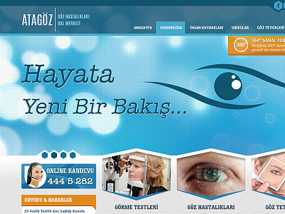 Atagöz - Göz Hastalıkları Dal Merkezi doctors interface design health template hospital template