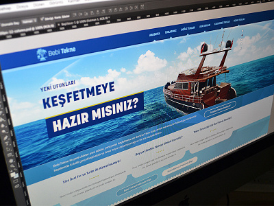 Boat Tour... boat design interface psd template tour travel web design