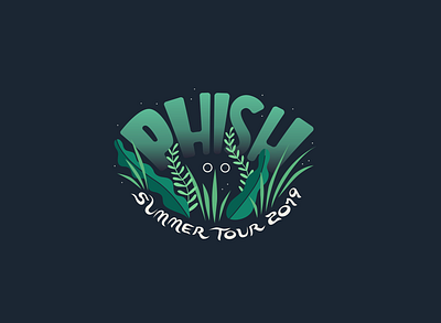 Phish Summer Tour 2019 band logo band merch band merchandise jungle illustration music design music tour design summer illustration tour design vector illustration