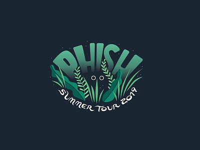 Phish Summer Tour 2019 band logo band merch band merchandise jungle illustration music design music tour design summer illustration tour design vector illustration