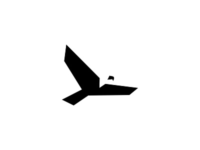 Minimal Eagle Logo I bird eagle falcon fly geometric logo minimalist silhouette simple