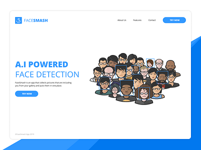 Daily UI 003 - Landing Page face detection facesmash