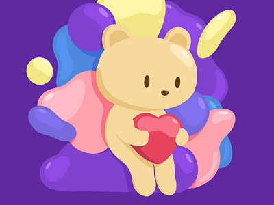 Bear holding a heart